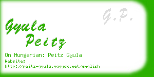 gyula peitz business card